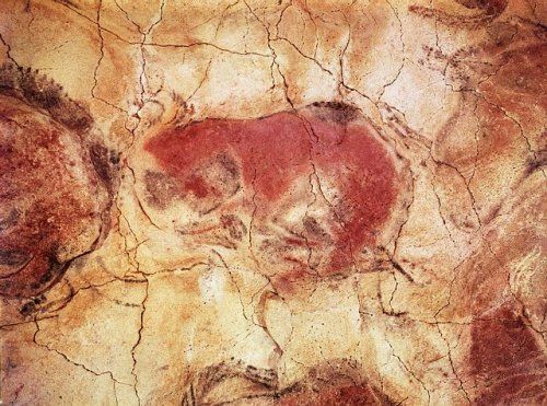 Bisontes. Pintura rupestre en las cuevas de Altamira