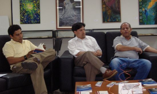 Marcos Veroes, V&iacute;ctor Montoya y Manuel Cabesa