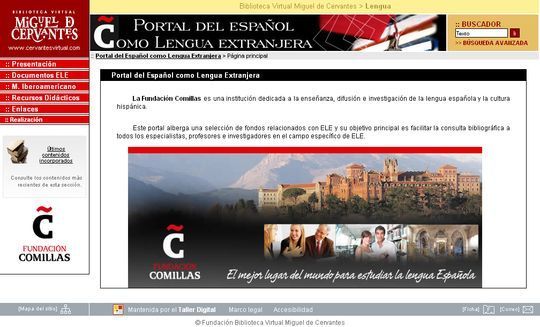 Portal del Espa&ntilde;ol como Lengua Extranjera