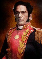 Roberto Moll interpretando a Sim&oacute;n Bol&iacute;var