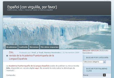Español (con virgulilla, por favor)