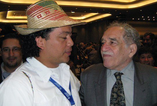 Miguel&aacute;ngel L&oacute;pez-Hern&aacute;ndez con Gabriel Garc&iacute;a M&aacute;rquez