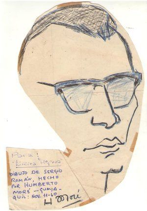 Sergio Román Armendáriz. Dibujo de Humberto Moré (1960)