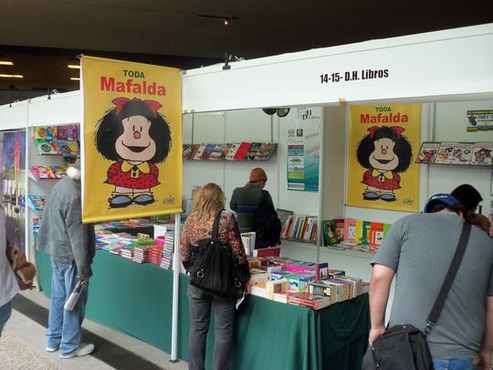 Mafalda estuvo entre los personajes de la feria
