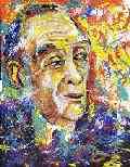 Jorge Luis Borges, un gigante, por Rafael Herr�dez (�leo sobre tela, 44x34 cm)