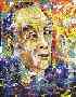 Jorge Luis Borges, un gigante, por Rafael Herr�dez (�leo sobre tela, 44x34 cm)