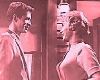 Anthony Perkins y Vera Miles en Psicosis