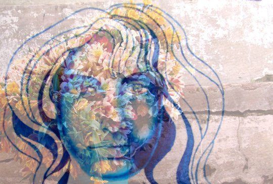 &ldquo;Muchacha con fondo de astromelias&rdquo;, de Triunfo Arciniegas