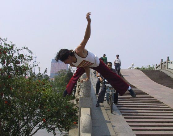 Acróbatas nuestros en Dezhou
