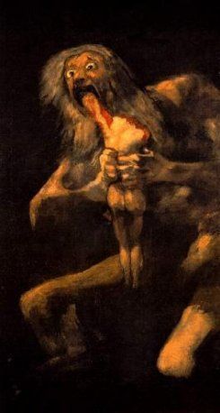 Saturno devorando a sus hijos. Francisco de Goya