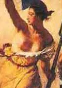 "La libertad guiando al pueblo", Delacroix (detalle)