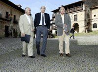 Carlos Fuentes, Jos&eacute; Saramago y Juan Goytisolo