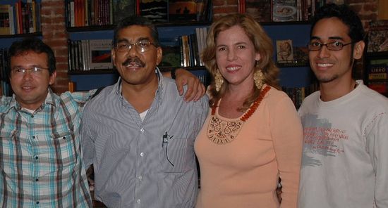 John Jairo Junieles, R&oacute;mulo Bustos Aguirre, Lidia Corcione y V&iacute;ctor Menco