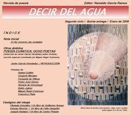 &ldquo;Decir del Agua&rdquo;, revista digital de poes&iacute;a