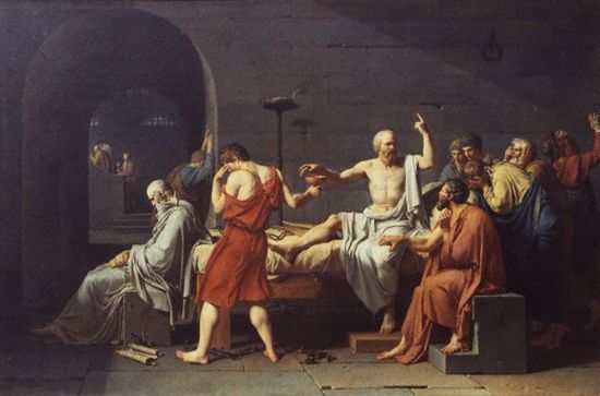 &ldquo;Muerte de S&oacute;crates&rdquo;, por Jacques-Louis David (1787)