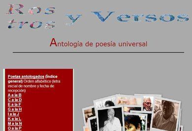 Rostros y versos, antología de poesía universal