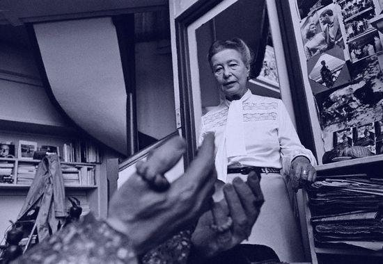 Simone de Beauvoir. Foto: Jacques Pavlovsky
