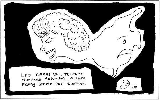 Dibujo de Dixon Moya en homenaje a Fanny Mikey