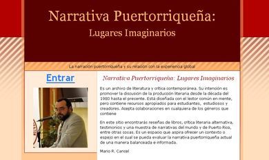 Narrativa Puertorrique&ntilde;a: Lugares Imaginarios