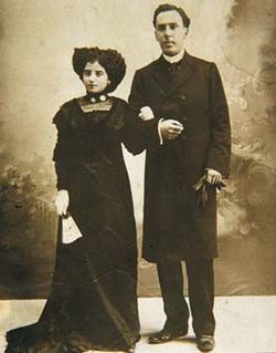 Antonio Machado y su esposa, Leonor