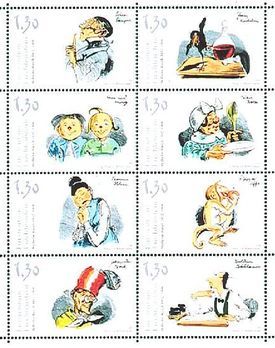 Personajes de Wilhelm Busch en sellos de Liechtenstein