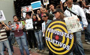 Marcha de periodistas en Caracas