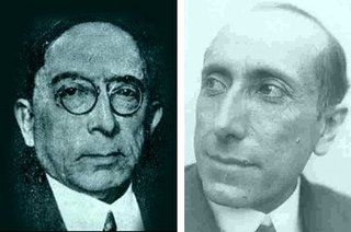 Jos&eacute; Mar&iacute;a Vargas Vila (izq.) y Amado Nervo