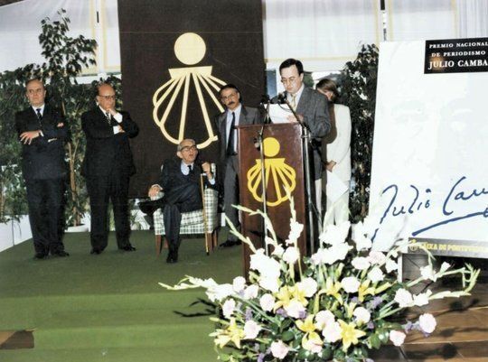Gonzalo Torrente Ballester, Jos&eacute; Ruiz Guirado, Miguel &Aacute;ngel Blanco, Presidente de Caixa Pontevedra y Teniente Alcalde de Pontevedra