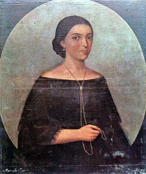 Manuela S&aacute;enz, retrato de Pedro Durante O. (1825)