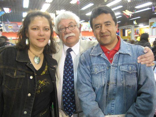 Patricia, Jairo An&iacute;bal Ni&ntilde;o y el autor de la nota