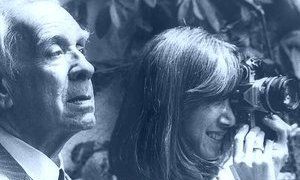 Jorge Luis Borges y Mar&iacute;a Kodama