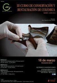 III Curso de Conservaci&oacute;n y Restauraci&oacute;n de Cer&aacute;mica Prehisp&aacute;nica
