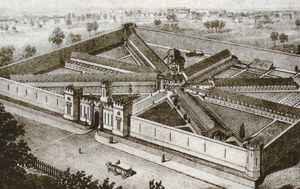 Penitenciaria de Eastern State de Filadelfia, EUA, dise&ntilde;ada por el arquitecto ingl&eacute;s John Haviland