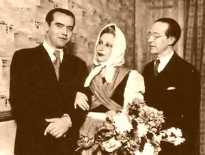 Federico García Lorca, Margarita Xirgu y Cipriano Rivas