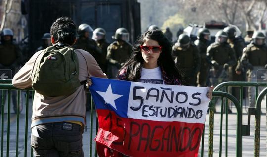 Manifestaci&oacute;n estudiantil en Chile