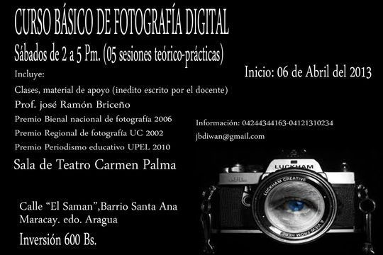 Curso b&aacute;sico de fotograf&iacute;a digital de Jos&eacute; Ram&oacute;n Brice&ntilde;o