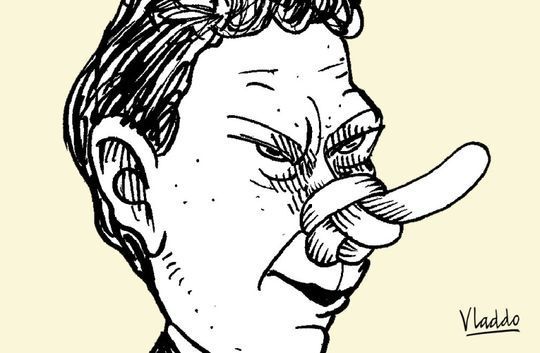Caricatura de Juan Manuel Santos (Vladdo)