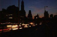 Nueva York durante el apag�n (foto de Peter Turnley).