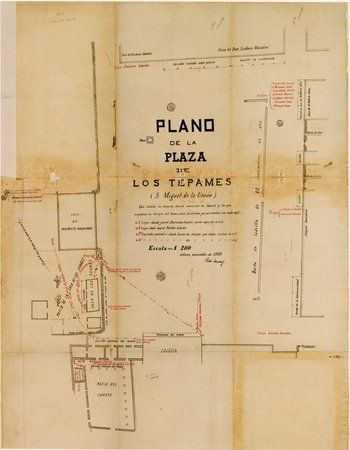 Plano de la Plaza de Los Tepames
