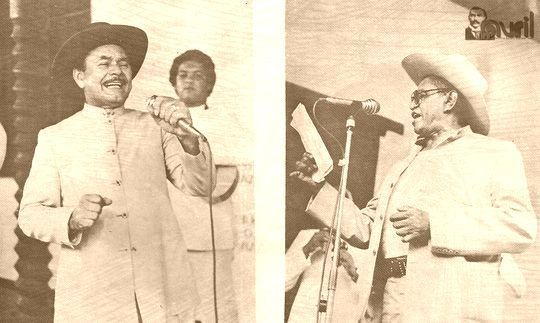 Jos&eacute; Romero Bello (izquierda) y Juan de los Santos Contreras en una interpretaci&oacute;n de &ldquo;Florentino y el Diablo&rdquo;