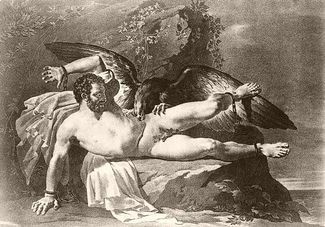 Prometeo atacado por el buitre, por Leon Palliere