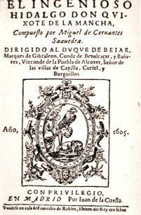 Primera edici�n del Quijote, 1605