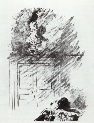 &ldquo;El cuervo&rdquo;. Ilustraci&oacute;n de &Eacute;douard Manet para la edici&oacute;n de 1889 (Par&iacute;s, L. Vanier)