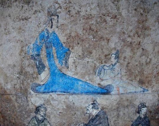 Pintura mural de la dinast&iacute;a Han