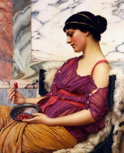 &ldquo;Ismenia&rdquo;, por John William Godward (1908)